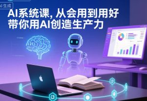 AI系统课,从会用到用好,带你用AI创造生产力-16888副业资讯