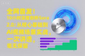 全网首发!10小时深度剖析Sora 2.0:从核心基础到AI视频场景实战,一次讲透,毫无保留-16888副业资讯