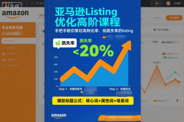 亚马逊Listing优化高阶课程，手把手教你策划高转化率、低跳失率的listing-16888副业资讯
