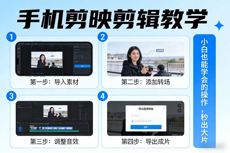 手机剪映剪辑教学，小白也能学会的操作，秒出大片-16888副业资讯