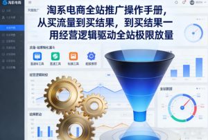 淘系电商全站推广操作手册，从买流量到买结果一用经营逻辑驱动全站极限放量-16888副业资讯