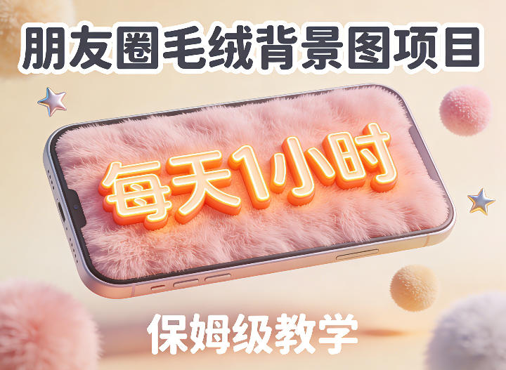 朋友圈动态背景图项目，每天1小时，实战保姆级教学【第二期】-16888副业资讯