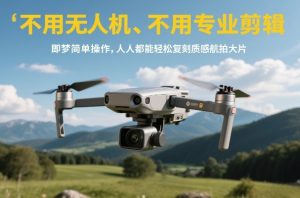 不用无人机、不用专业剪辑，即梦简单操作，人人都能轻松复刻质感航拍大片-16888副业资讯