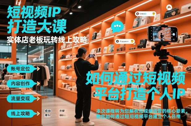 短视频ip打造大课，实体店老板玩转线上攻略-16888副业资讯
