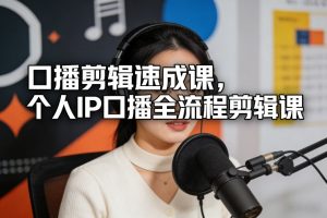 口播剪辑速成课，个人IP口播全流程剪辑课-16888副业资讯
