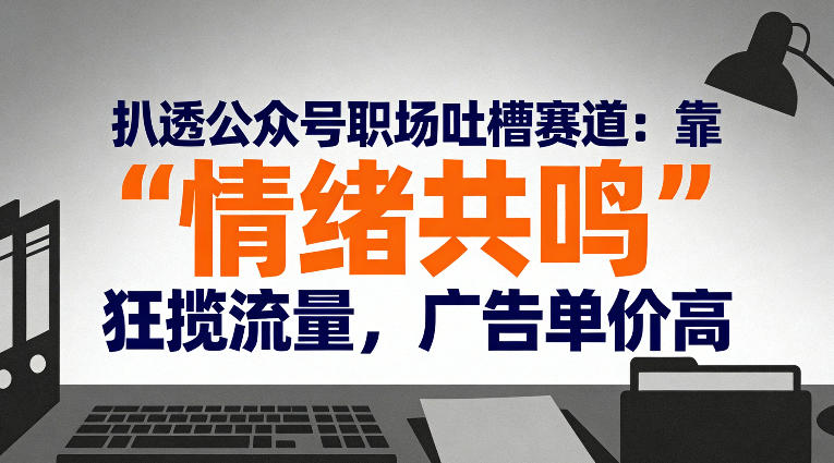 扒透公众号职场吐槽赛道：靠“情绪共鸣”狂揽流量，广告单价高-16888副业资讯