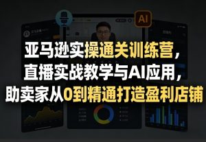 亚马逊实操通关训练营，直播实战教学与AI应用，助卖家从0到精通打造盈利店铺（更新3月）-16888副业资讯