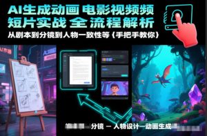 AI生成动画电影视频短片实战全流程解析，从剧本到分镜到人物一致性等手把手教你-16888副业资讯