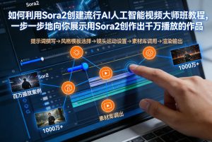 如何利用Sora2创建流行AI人工智能视频大师班，一步一步地向你展示用Sora2创作出千万播放的作品-16888副业资讯