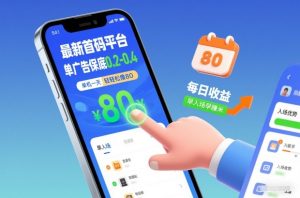 最新首码平台，单广告保底0.2-0.4，单机一天轻松撸80，早入场早賺米【揭秘】-16888副业资讯