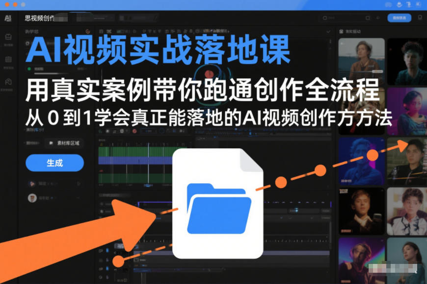 AI视频实战落地课，用真实案例带你跑通创作全流程，从0到1学会真正能落地的AI视频创作方法-16888副业资讯
