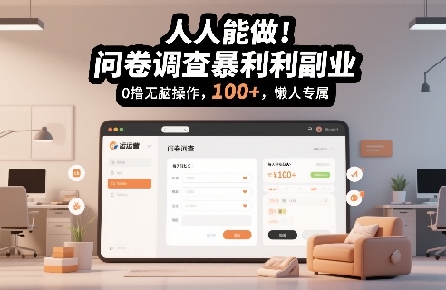 人人能做！问卷调查暴利副业，0撸无脑操作，每天轻松日入100+，懒人专属【揭秘】-16888副业资讯