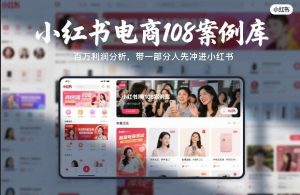 小红书电商108案例库，百W利润分析，带一部分人先冲进小红书【文档】-16888副业资讯