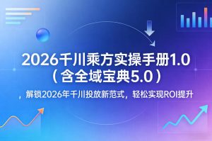 2026千川乘方实操手册1.0（含全域宝典5.0），解锁2026年千川投放新范式，轻松实现ROI提升-16888副业资讯