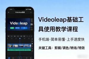 Videoleap基础工具使用教学课程，手机端视频剪辑教学，简单易懂，上手速度快-16888副业资讯