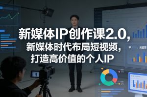 新媒体IP创作课2.0，新媒体时代布局短视频，打造高价值的个人IP-16888副业资讯