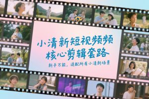 小清新短视频核心剪辑套路，新手万能，适配所有小清新场景-16888副业资讯