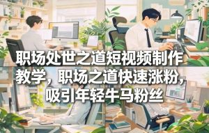 职场处世之道短视频制作教学，职场之道快速涨粉，吸引年轻牛马粉丝-16888副业资讯