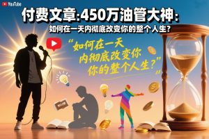 付费文章：450万油管大神：如何在一天内彻底改变你的整个人生？-16888副业资讯