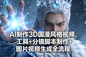 AI制作3D国漫风格视频，工具+分镜脚本制作+图片视频生成全流程-16888副业资讯