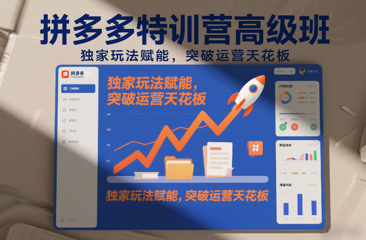 拼多多特训营高阶班，独家玩法赋能，突破运营天花板（更新26年1月）-16888副业资讯