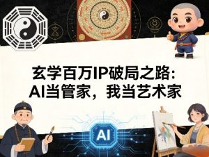 玄学百万IP破局之路：AI当管家，我当艺术家-16888副业资讯