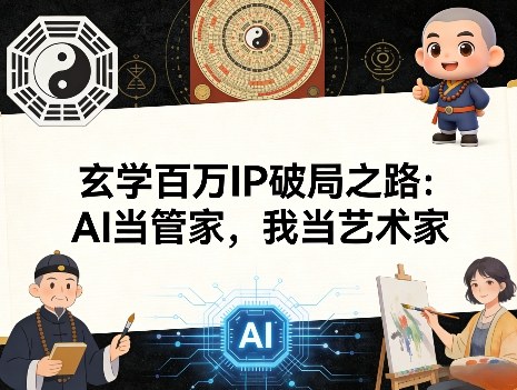 玄学百万IP破局之路：AI当管家，我当艺术家-16888副业资讯