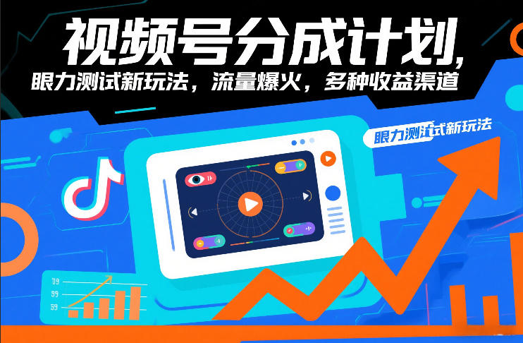 视频号分成计划，眼力测试新玩法，流量爆火，多种收益渠道-16888副业资讯