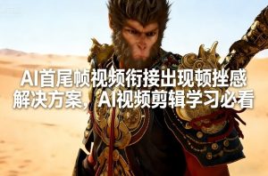 AI首尾帧视频衔接出现顿挫感解决方案，AI视频剪辑学习必看-16888副业资讯