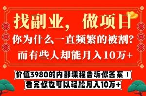 价值3980的网创内部课程，告诉你互联网创业月入10个W的秘密【揭秘】-16888副业资讯