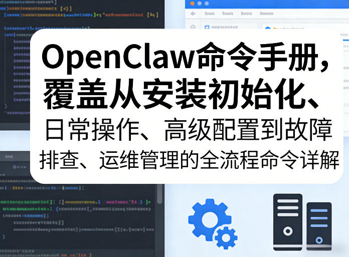 OpenClaw命令手册，覆盖从安装初始化、日常操作、高级配置到故障排查、运维管理的全流程命令详解-16888副业资讯
