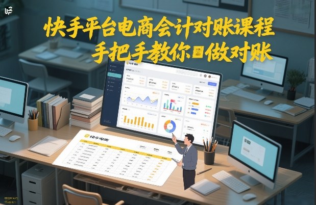 快手平台电商会计对账课程，手把手教你做对账-16888副业资讯