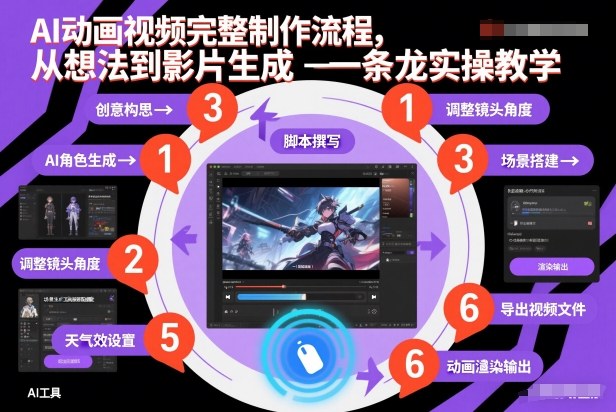 AI动画视频完整制作流程，从想法到影片生成一条龙实操教学-16888副业资讯