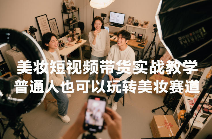 美妆短视频带货实战教学，普通人也可以玩转美妆赛道-16888副业资讯