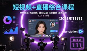 短视频+直播综合课程，审核新规-流量结构-搜索联动-核心算法-推流细节【更新】-16888副业资讯