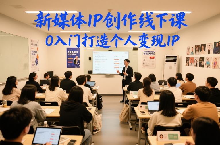 新媒体IP创作线下课，0入门打造个人变现IP-16888副业资讯