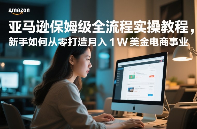 亚马逊保姆级全流程实操教程，新手如何从零打造月入1W美金电商事业-16888副业资讯