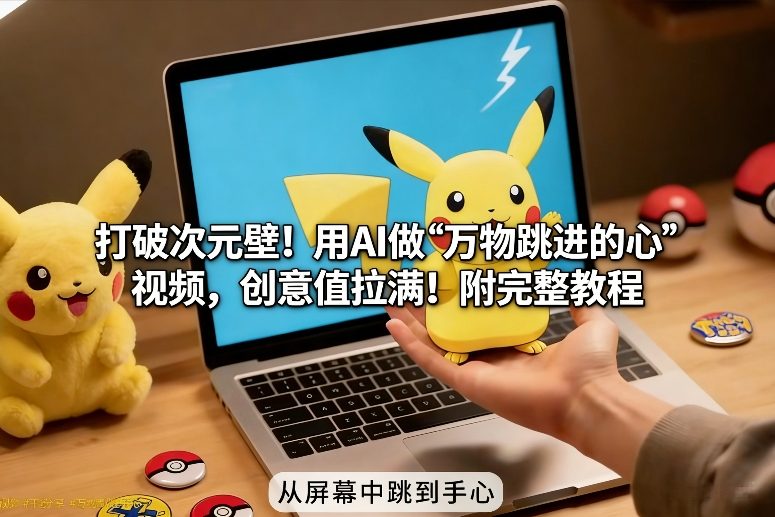 打破次元壁！用AI做【万物跳进手心】视频，创意值拉满！附完整教程-16888副业资讯