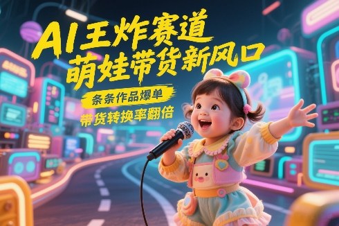 AI王炸赛道，萌娃带货新风口，条条作品爆单，带货转换率翻倍，核心逻辑拆解-16888副业资讯