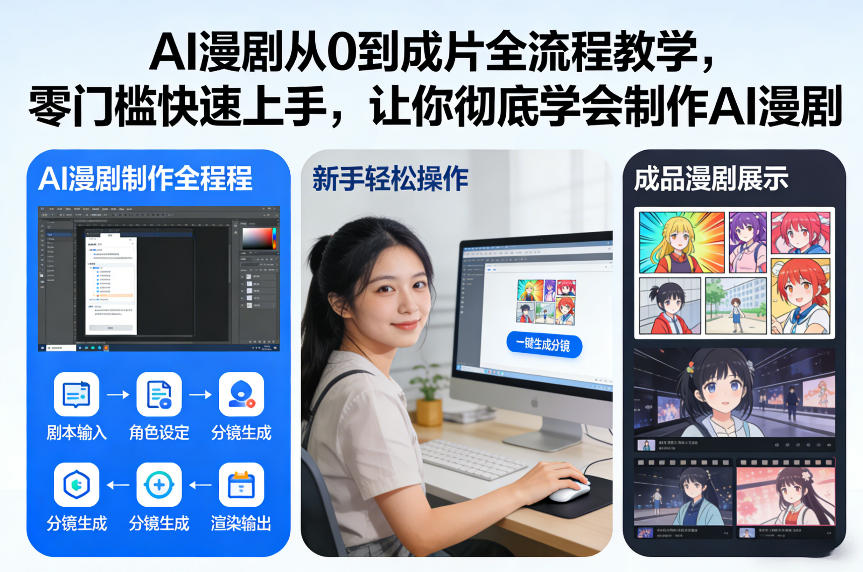 AI漫剧从0到成片全流程教学，零门槛快速上手，让你彻底学会制作AI漫剧【保姆级教程】-16888副业资讯