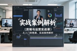 剪辑与运营实战课，从入门到精通，实战案例解析（更新2026）-16888副业资讯