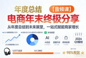 电商年未终极分享，从年度总结到未来展望，一站式赋能商家增长【音频课】-16888副业资讯