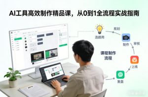 AI工具高效制作精品课，从0到1全流程实战指南-16888副业资讯