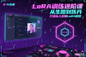 LoRA训练进阶课，从生图到炼丹，打造私人定制LoRA模型-16888副业资讯