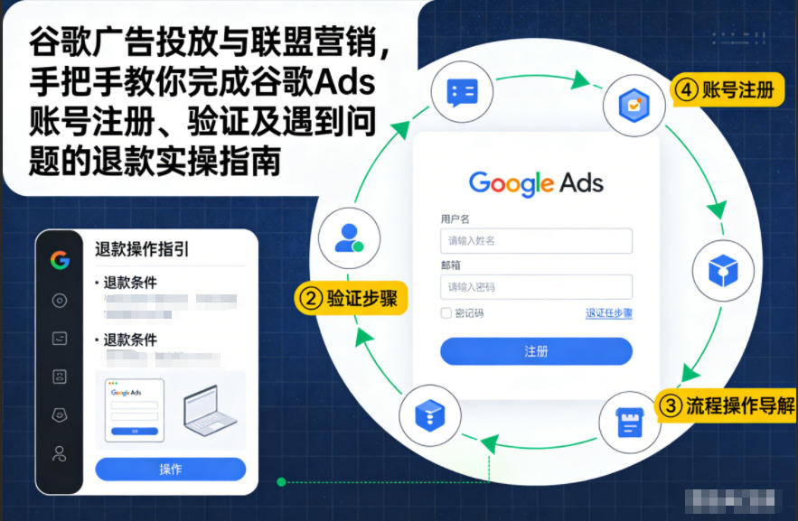 谷歌广告投放与联盟营销，手把手教你完成谷歌Ads账号注册、验证及遇到问题的退款实操指南-16888副业资讯