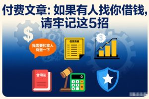 付费文章：如果有人找你借钱，请牢记这5招-16888副业资讯