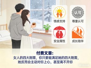 付费文章：女人的四大刚需，你只要能满足她的四大刚需，她反而会主动对你上心，甚至离不开你-16888副业资讯