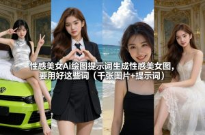 性感美女Ai绘图提示词生成性感美女图，要用好这些词（千张图片+提示词）-16888副业资讯