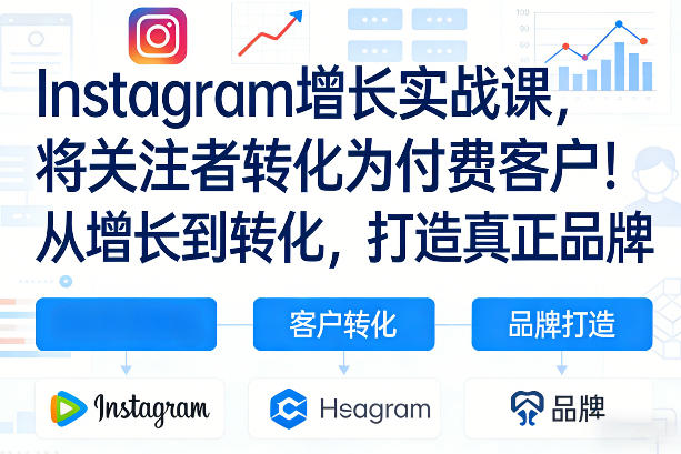 Instagram增长实战课，将关注者转化为付费客户！从增长到转化，打造真正品牌（双语字幕）-16888副业资讯