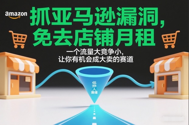 抓亚马逊漏洞，免去店铺月租，一个流量大竞争小，让你有机会成大卖的赛道-16888副业资讯